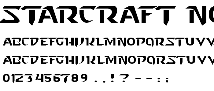 Starcraft Normal font